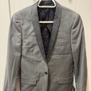 Topman 36R Blazers x 4 (light grey + wool; dark grey; black; navy)